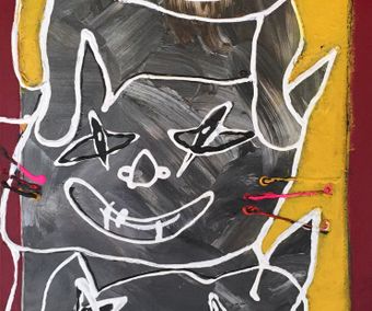 Poezen 50 x 100 cm.
